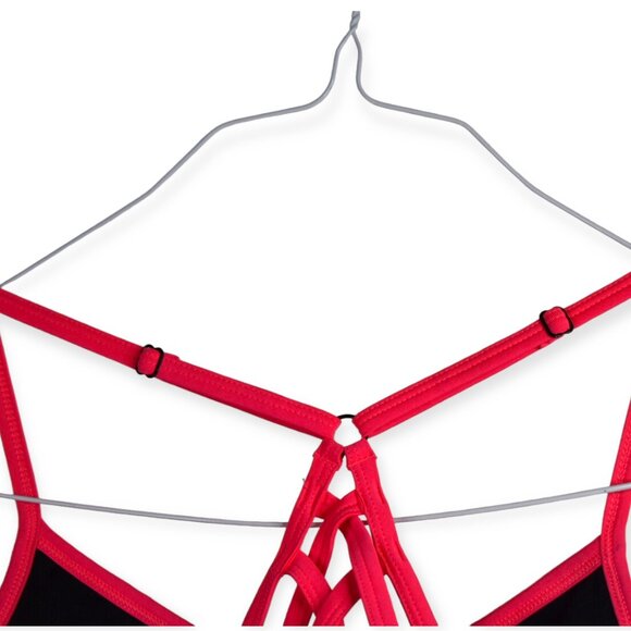 SO Sports Bra M Womens Adjustable Caged Back Polyester Blend Activewear - Picture 4 of 9